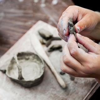 Woman doing pottery