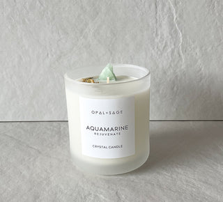 Aquamarine Crystal Candle | REJUVENATE