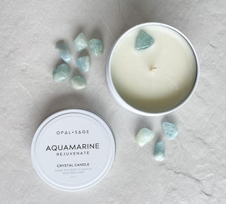 Aquamarine Crystal Candle | REJUVENATE
