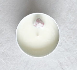 Lepidolite Crystal Candle | TRANSITION