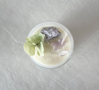 Lepidolite Crystal Candle | TRANSITION